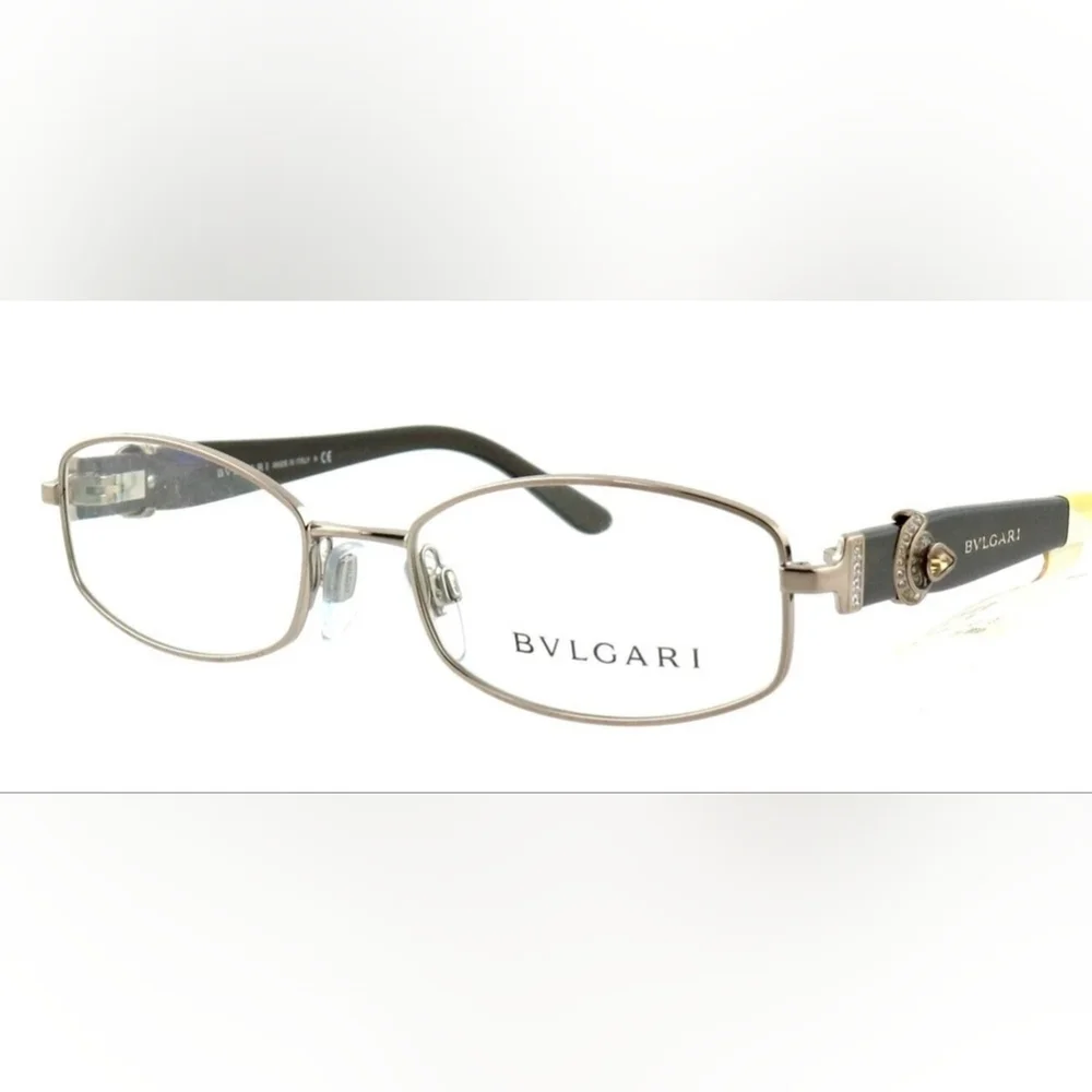 Bvlgari 2141B 266 Tortoise Shell Glasses with Crystal Accents Frame - Picture 2 of 10